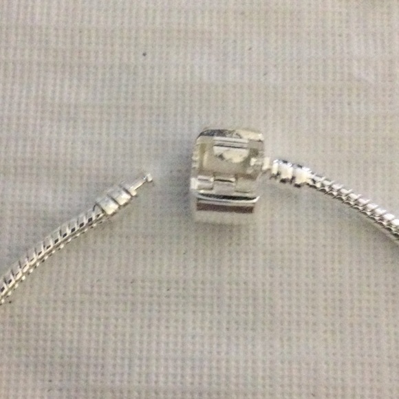 Silver Color Charm Bracelet with Intricate Floral Beads. NWOT - Picture 2 of 3